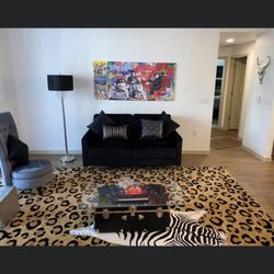 Suede Black Futon/ Couch 