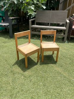 Ikea kids wooden chairs