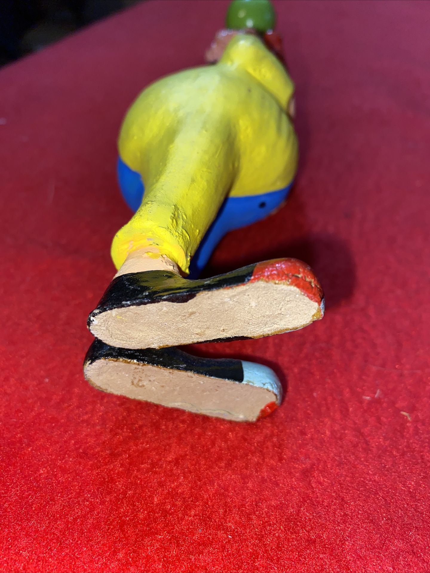 Clown ~ 7" Ceramic Colorful Balancing A Ball On His Head