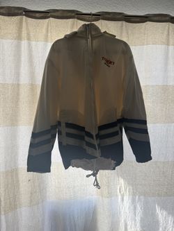 Creme white Tommy Hilfiger removable Hoodie Jacket 