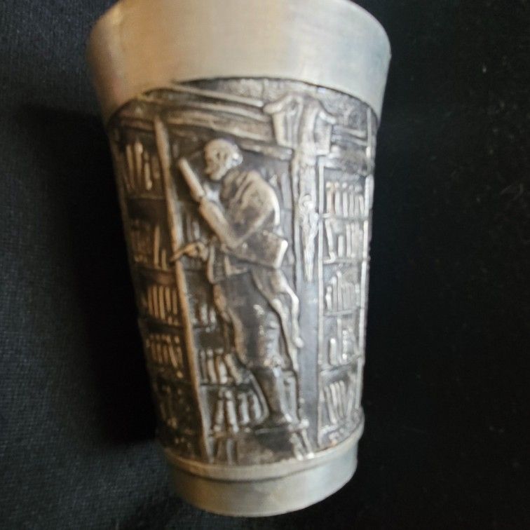 Vintage Pewter Cup From Manx Cat