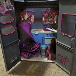American Girl/ OG Dolls, Car, Camper, Horse, Kitchen, Clothes Lot
