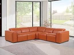 New 5 Piece 3 Power Reclining Sectional.  Genuine Italian Leather.  112x112x31H.  Free Delivery!