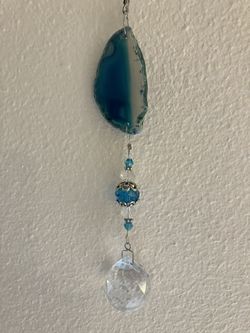 Turquoise Crystal Pendant 
