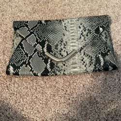 Vieta snake skin  clutch