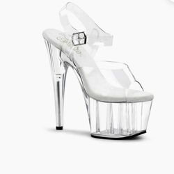 Pleaser Stilettos Clear Size 5-10