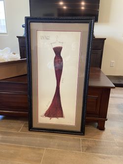Emily Adams Red Dress Picture With Frame 