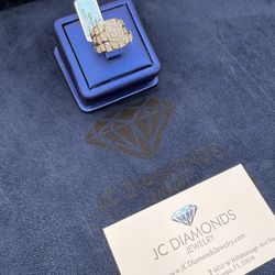 Ring Trio Set Diamonds Real Gold 10k 