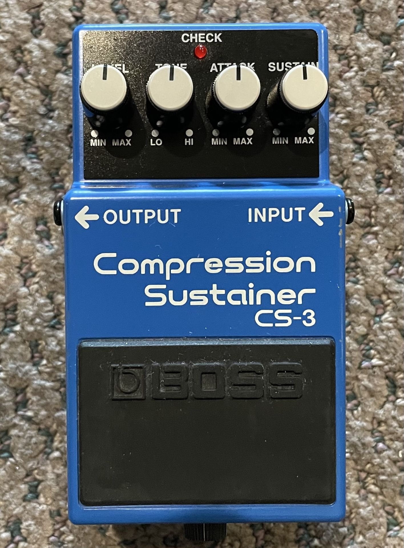 Boss CS-3 Compression Sustainer pedal, excellent+ open box condition