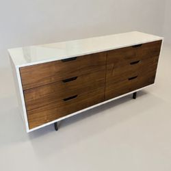 Mid Century Modern 6 Drawer Dresser 