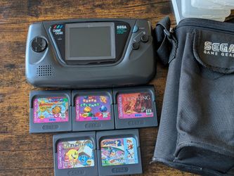 Sega Game Gear - Recapped - 5 Games and Official Carrying Pouch
