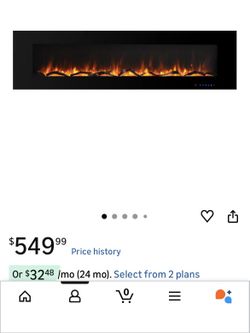 Electric fireplace 72 inches