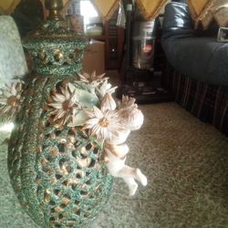 Antique Ceramic Table Lamps ca. 1920