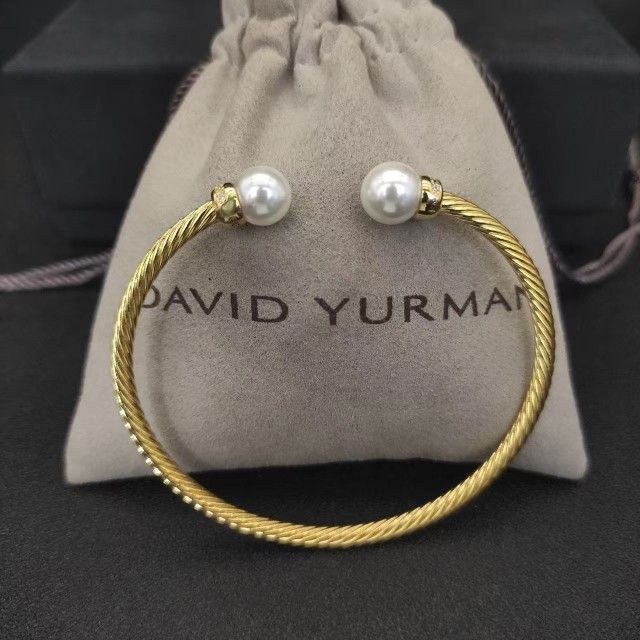 David Yurman 3mm gold pearl bracelet