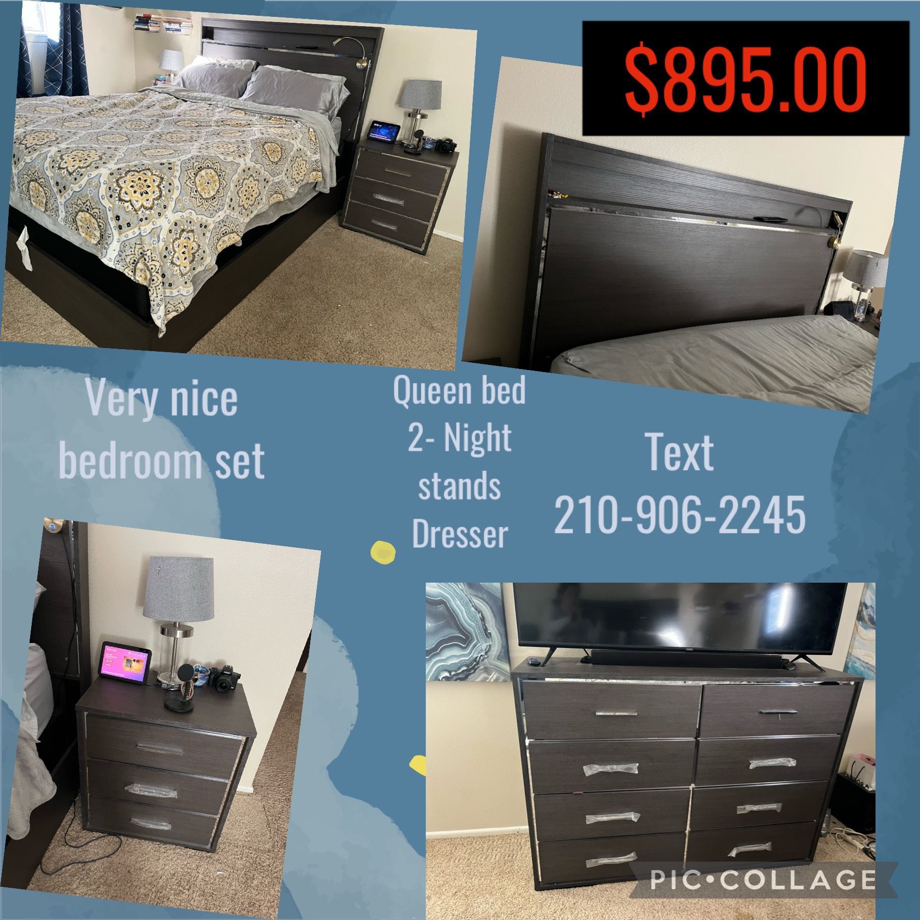 Need Gone ASAP Queen Bedroom Set (obo)