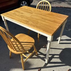 Dining Rm Table + 2 Chairs 