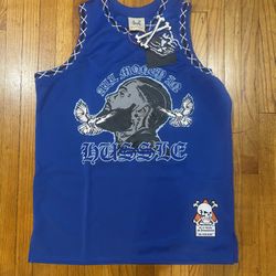 BRAND X All Money In Nipsey Hussle Jersey Size XL Blue