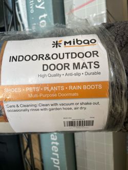 Mibao Front Door Mat Outdoor Entrance, 61.5" x 36" Heavy Duty Welcome Mat, Waterproof Dirt Trapper Doormat, Super Absorbent Indoor Entryway Rug for Pa