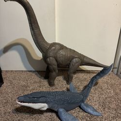 Jurassic World Dinosaurs Mosasaurus and Brachiosaurus  