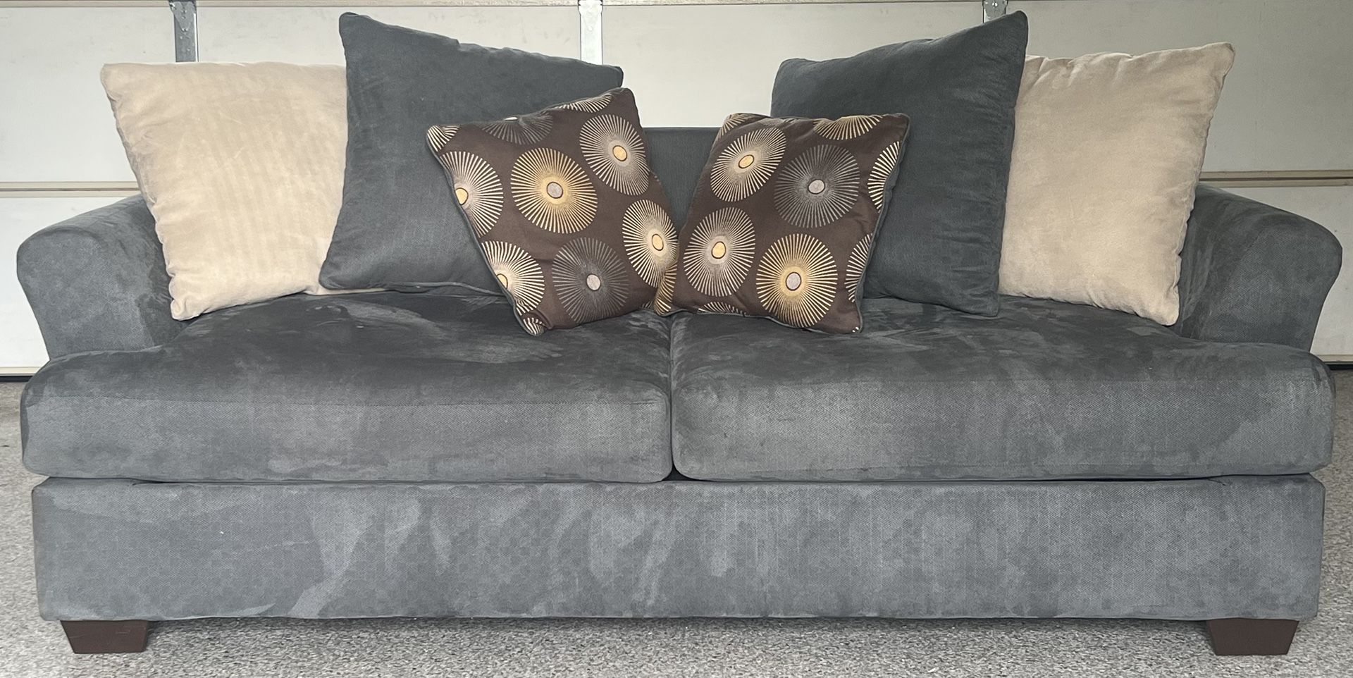 Blue Queen Size Sleeper Sofa Couch