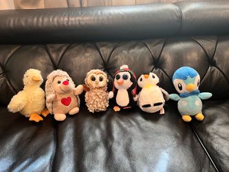6 piece Plush toys