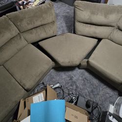 Light Brown 2 Piece Wedge Sectional (48405) By Ashley Furniture