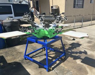 Printing machine. Maquina de 6 colores y horno
