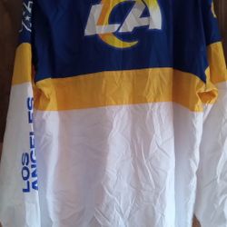 RAMS WINDBREAKER JACKET SIZE XL PICK UP PRICE $120.00 FREE STIKER S