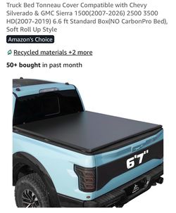 Soft Roll-Up Tonneau Cover for Chevy Silverado GMC Sierra
