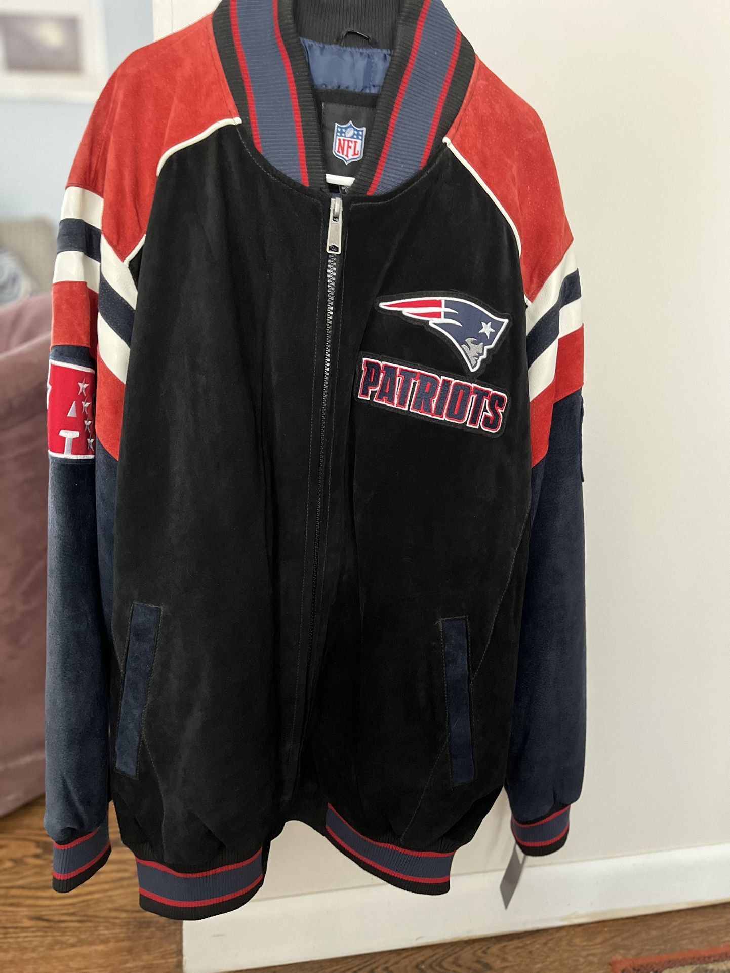 Brand New Suede / Leather Patriots Jacket