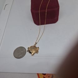 Vtg Stock S925 Goldfish Pdnt Chain S925 18"