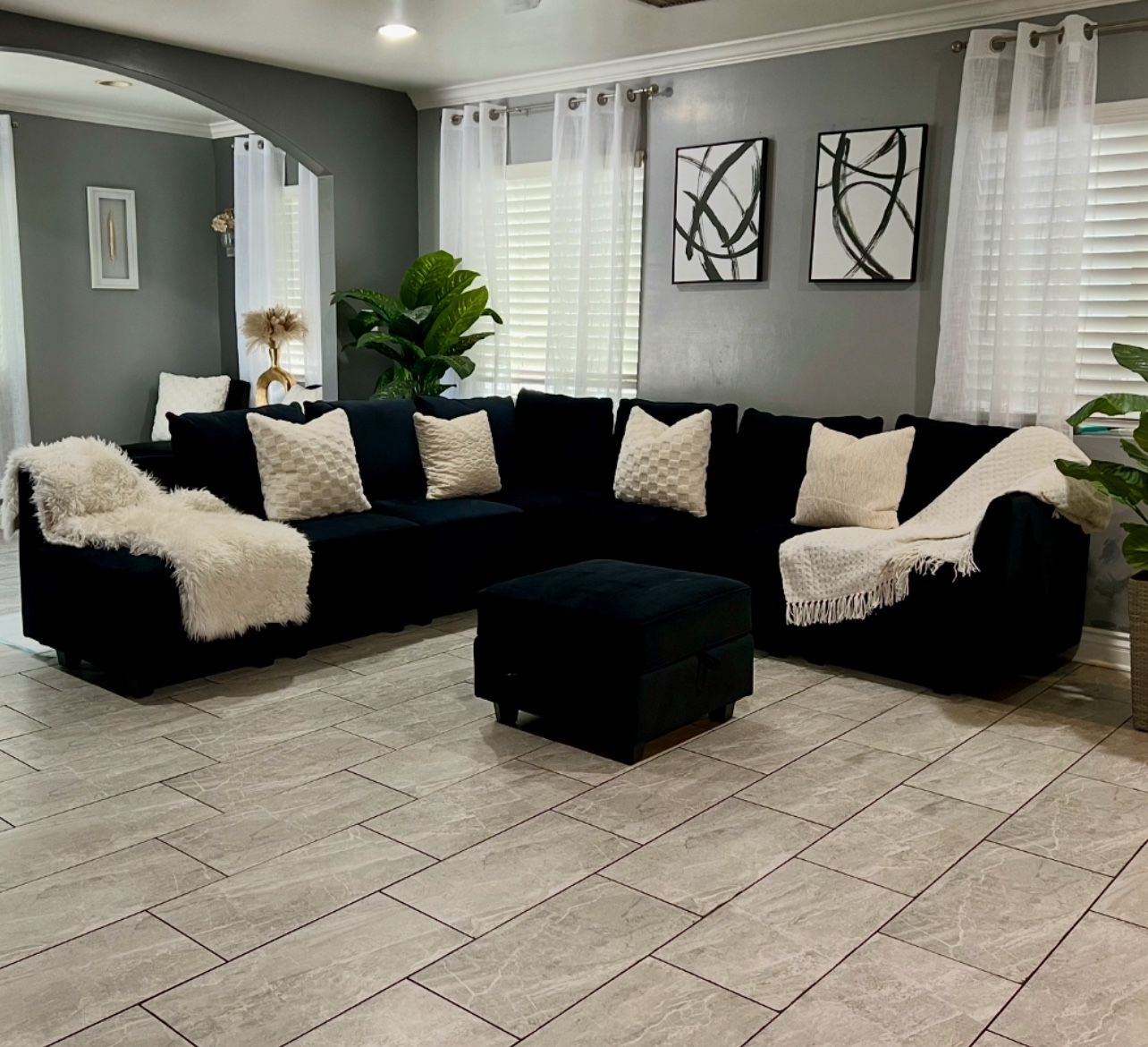 Black Sectional Sofa