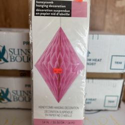 Diamond Honeycomb Decor- Pink