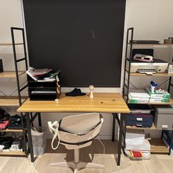 Desk + 2 Bookshelves + 1 Chair