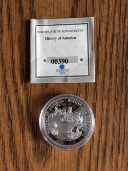 History of America Boston Tea Party Coin