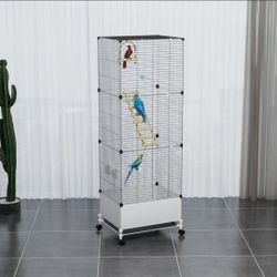 Extra Large Bird Cage with Rolling Stand & Wheels