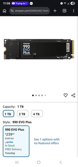 Samsung 1tb m.2 990 plus new in box