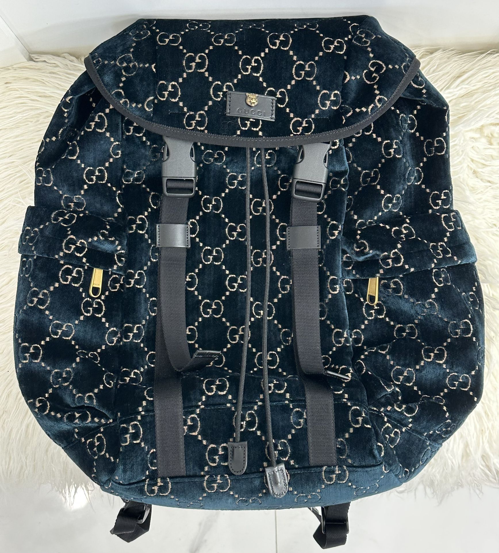 Gucci GG Marmont Velvet Backpack Authentic