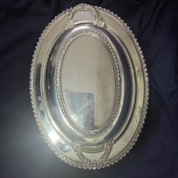 Silver Plate With Lib