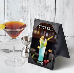 10x Leather Double Sided Table Tent Menu Sign Holder for Event Venue Parties Celebration