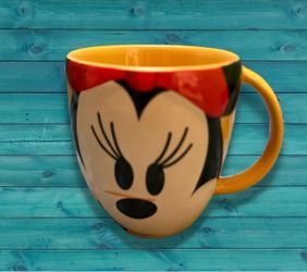 Disney Yellow and Red Minnie Mouse Ceramic Mug