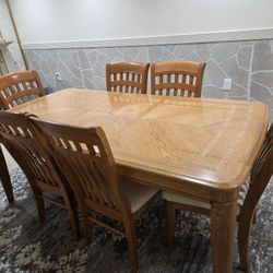 6 Piece Wood Table