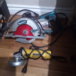 Makita Saw And DeWalt Grinder 