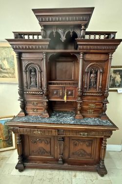 Gorgeous Vintage Sideboard 74” L / 22”D/ 92” H - Originally $12,500