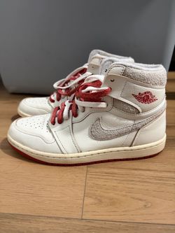 Air Jordan 1 High White Red Sneakers