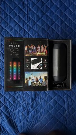 LED Pulse Bluetooth Portable Speaker Black