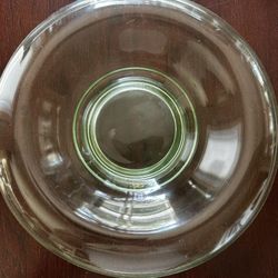 Vintage Green Depression Uranium Vaseline Glass Serving Dish