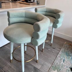 Bar/Counter stools - Velvet - Set of 2 