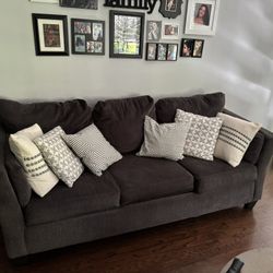Plush Sofa with Matching Chair
