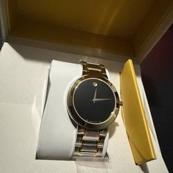 (Brand New) Movado Museum Watch // Silver & Gold